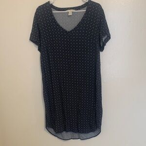 H&M Dark Blue Floral Dress